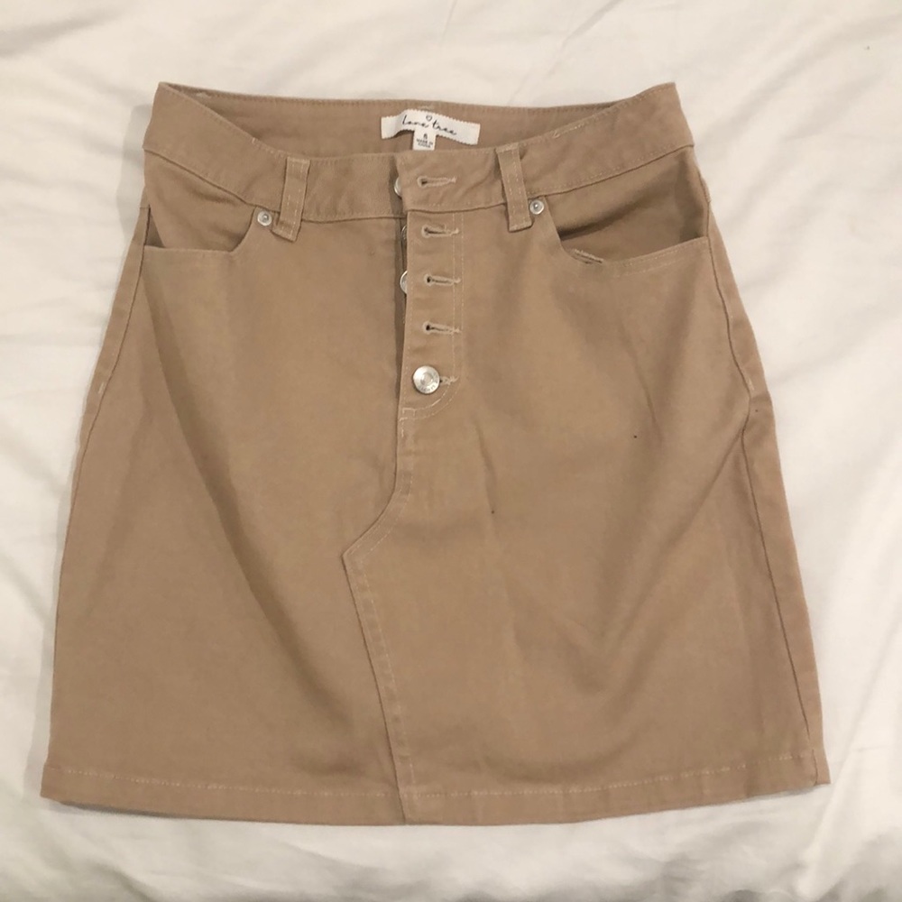 Love Tree Neutral Jean Skirt